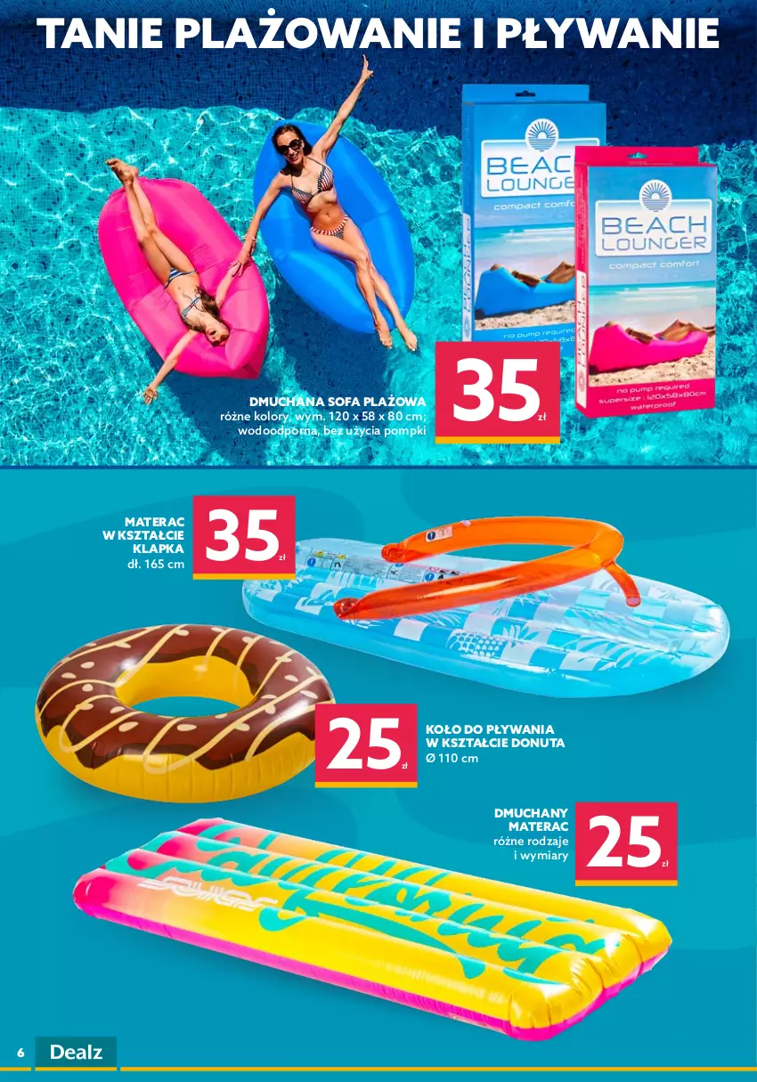 Gazetka promocyjna Dealz - NOWY KATALOGTanie Podróżowanie ✈️ - ważna 08.06 do 30.06.2022 - strona 6 - produkty: Donut, Dzieci, Fa, Materac, Por, Sofa, Tera