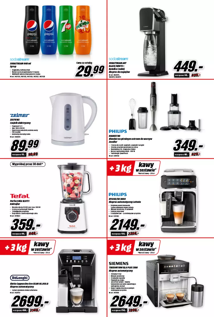 Gazetka promocyjna Media Markt - Gazetka Media Markt - ważna 24.06 do 02.07.2022 - strona 2 - produkty: Cappuccino, Czajnik, Fa, Gra, Kawa, Młynek, Philips, Rama, Siemens, Sok