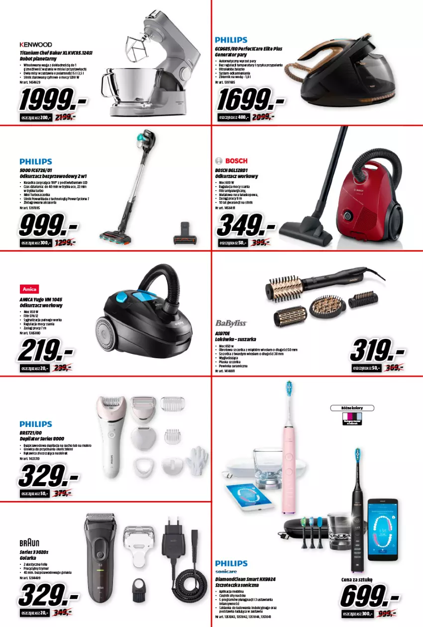 Gazetka promocyjna Media Markt - Gazetka Media Markt - ważna 24.06 do 02.07.2022 - strona 3 - produkty: Amica, Babyliss, Bikini, Bosch, Braun, Chia, Golarka, Gra, Mobil, Odkurzacz, Odkurzacz bezprzewodowy, Orka, Philips, Suszarka, Szklanka, Waga