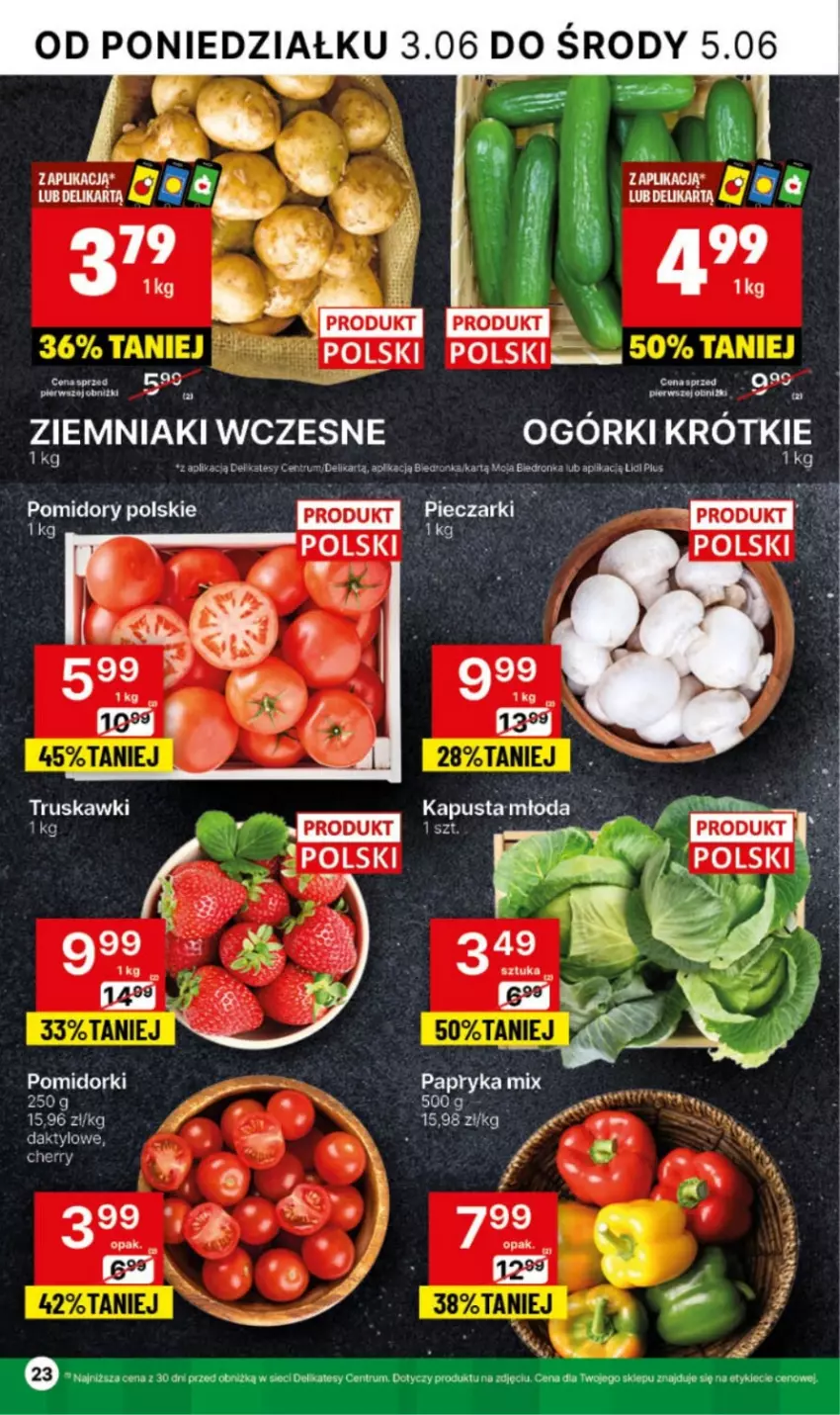 Gazetka promocyjna Delikatesy Centrum - NOWA GAZETKA Delikatesy Centrum od 3 czerwca! 3-9.06.2024 - ważna 03.06 do 09.06.2024 - strona 23 - produkty: Dron, Papryka, Pomidorki, Pomidory, Rum, Truskawki