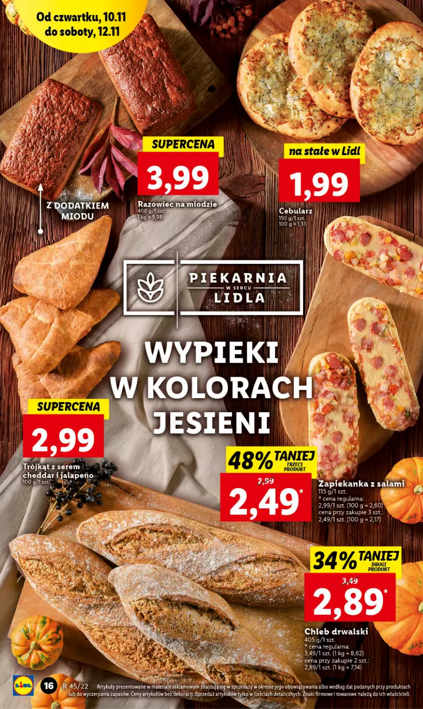 Gazetka promocyjna Lidl - GAZETKA - ważna 10.11 do 12.11.2022 - strona 16 - produkty: Cebula, Salami, Ser, Zapiekanka