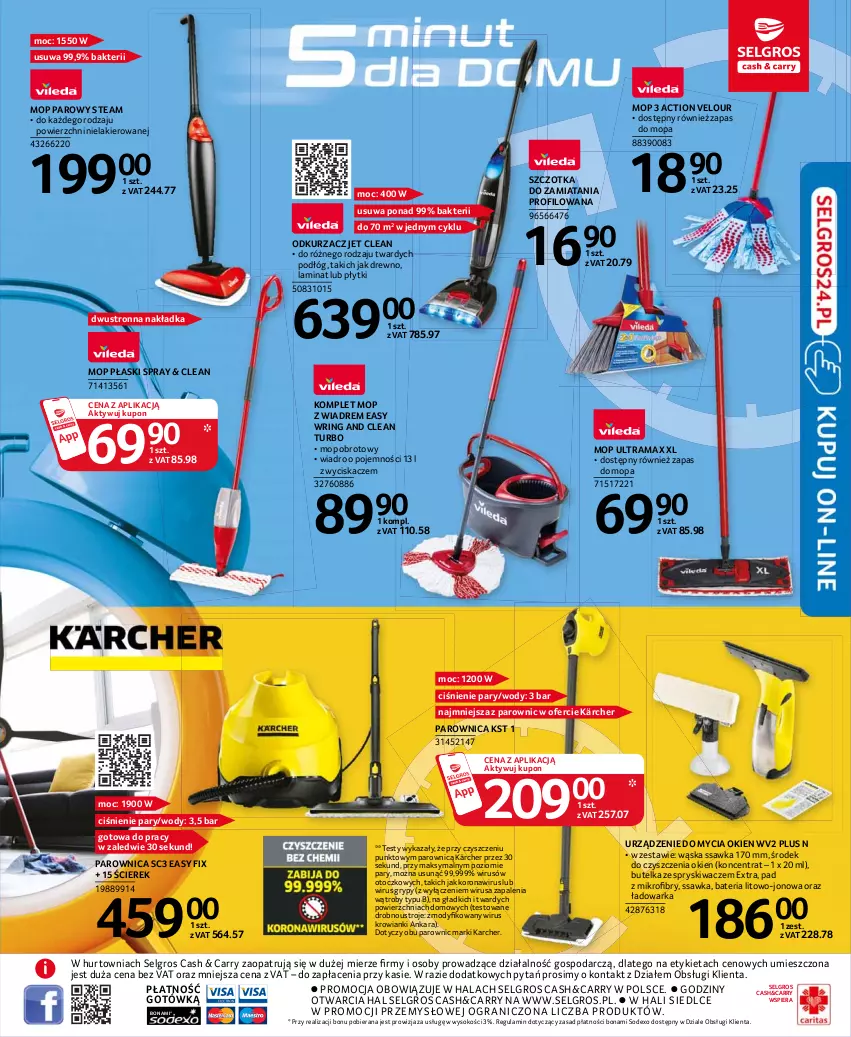 Gazetka promocyjna Selgros - Katalog Sprzątanie - ważna 27.05 do 09.06.2021 - strona 11 - produkty: Bateria, Butelka ze spryskiwaczem, Gra, Gry, Kärcher, Lakier, LG, Mop, Mop parowy, Odkurzacz, Parownica, Rama, Sok, Szczotka, Warka, Wiadro