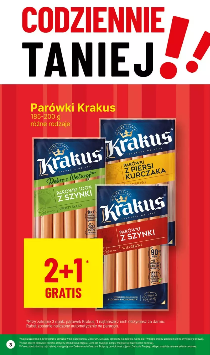 Gazetka promocyjna Delikatesy Centrum - NOWA GAZETKA Delikatesy Centrum od 5 lutego! 5-11.02.2024 - ważna 05.02 do 11.02.2024 - strona 3 - produkty: Krakus