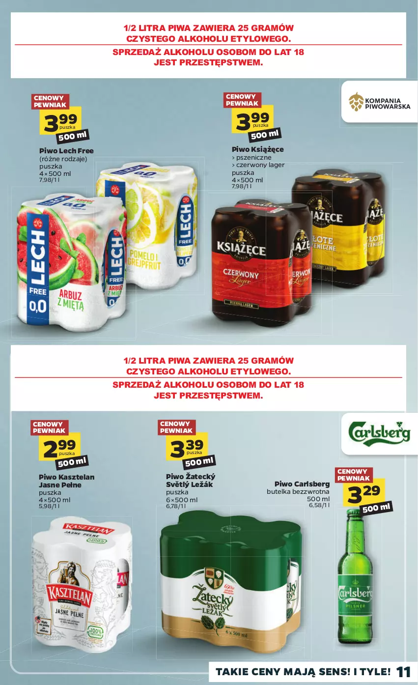 Gazetka promocyjna Netto - Katalog znanych marek - ważna 09.08 do 21.08.2021 - strona 11 - produkty: Carlsberg, Gra, Kasztelan, Książęce, Piwa, Piwo