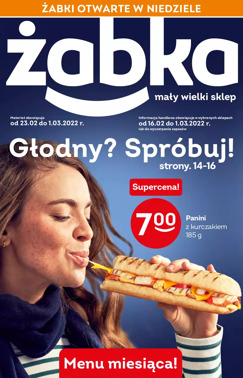 Gazetka promocyjna Żabka - ważna 23.02 do 01.03.2022 - strona 1 - produkty: Kurczak