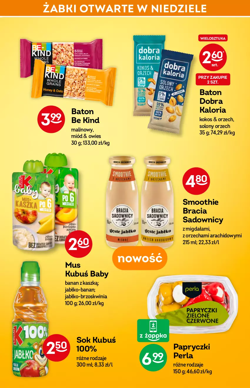 Gazetka promocyjna Żabka - ważna 23.02 do 01.03.2022 - strona 27 - produkty: Baton, Kokos, Kubuś, Miód, Mus, Smoothie, Sok