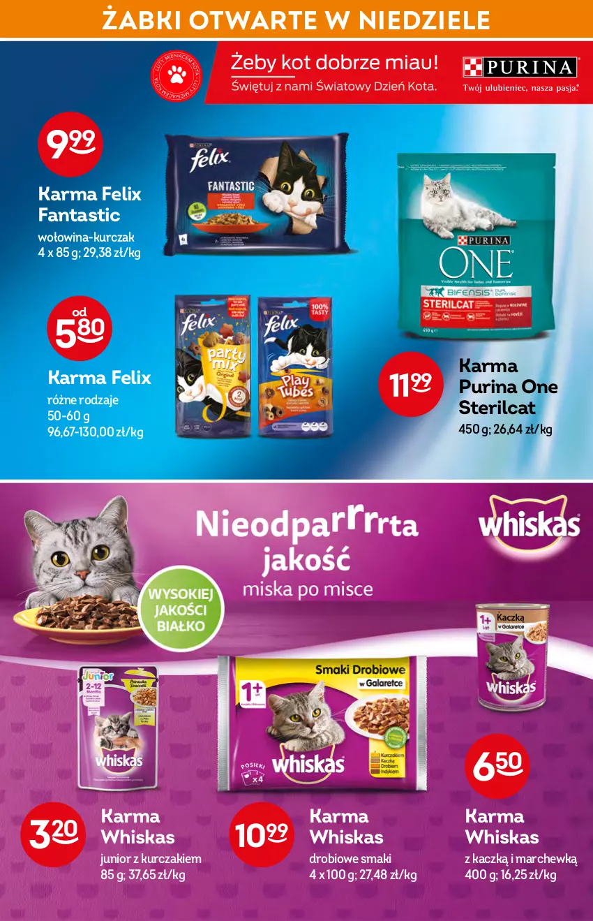 Gazetka promocyjna Żabka - ważna 23.02 do 01.03.2022 - strona 45 - produkty: Fa, Fanta, Felix, Kurczak, Pur, Purina, Whiskas, Wołowina