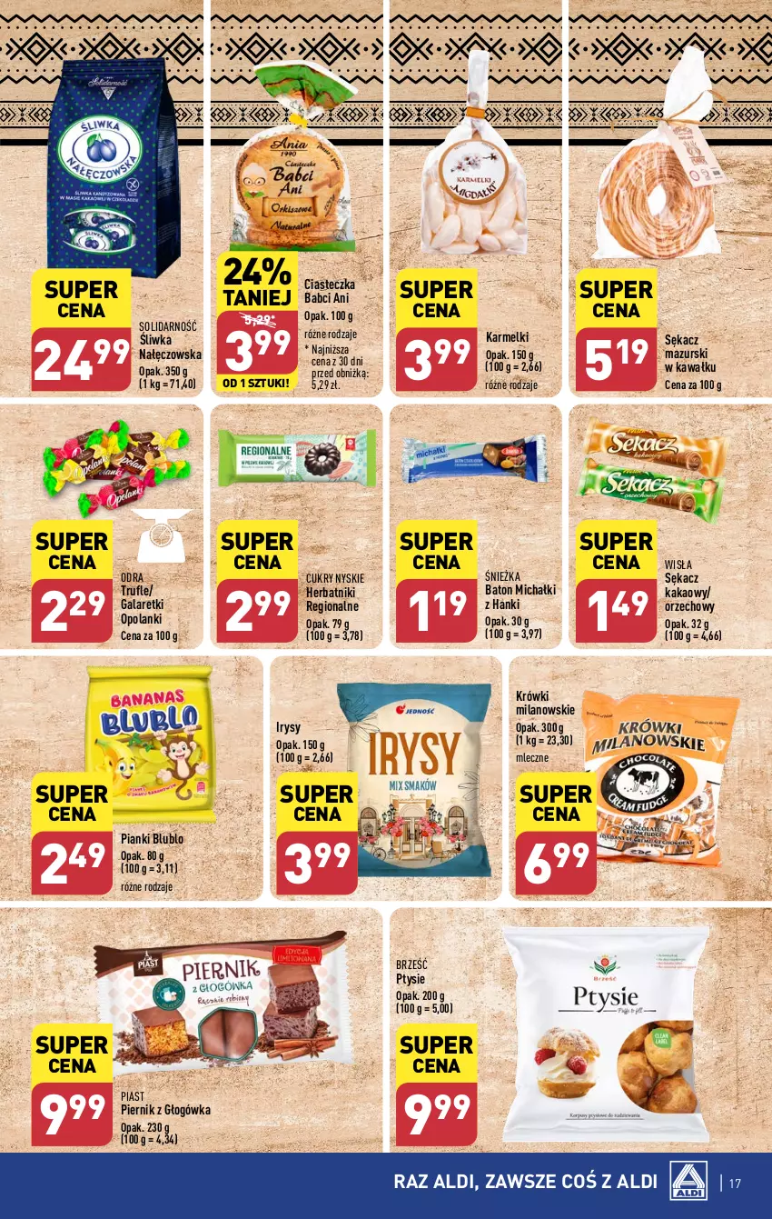 Gazetka promocyjna Aldi - Pełna oferta - ważna 29.01 do 03.02.2024 - strona 17 - produkty: Baton, Gala, Galaretki, Herbatniki, Kakao, Kawa, Lanki, Michałki, Piast, Piernik, Sękacz