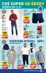 Gazetka promocyjna Aldi - Pełna oferta - Gazetka - ważna od 03.02 do 03.02.2024 - strona 25 - produkty: Ser, Por, Karp, T-shirt, Dres, Wełna, Sport, Moda, Pierre Cardin, Spodnie, Bluza, Spodnie dresowe, Bokserki, Fa