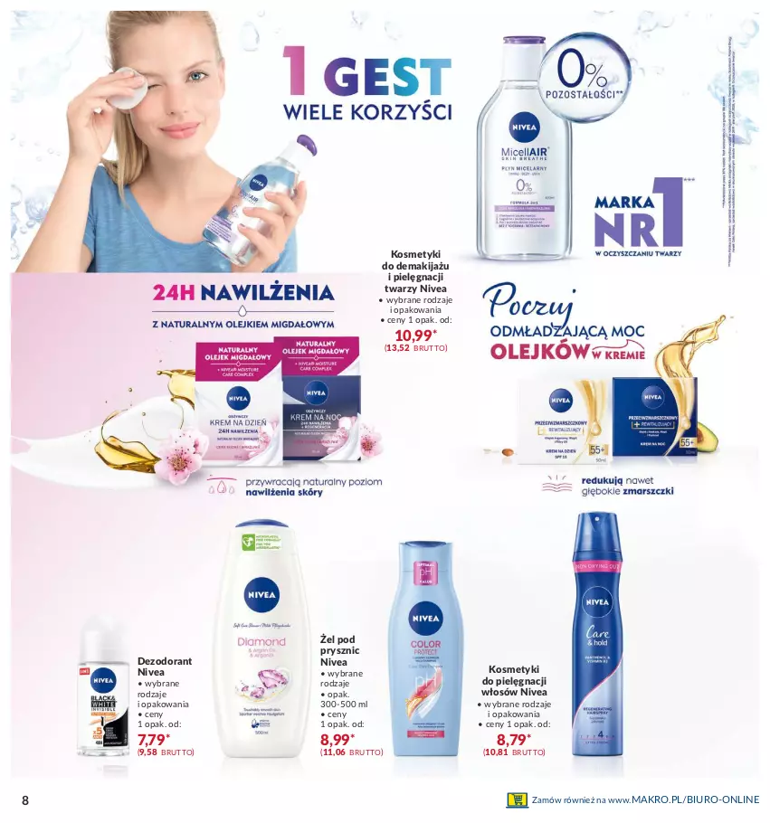 Gazetka promocyjna Makro - [Oferta specjalna] Zimowa pielęgnacja - ważna 09.02 do 22.02.2021 - strona 8 - produkty: Biuro, Dezodorant, Kosmetyki do pielęgnacji, Makijaż, Nivea