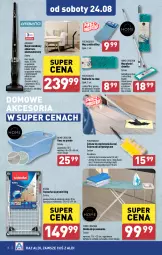 Gazetka promocyjna Aldi - Artykuły przemysłowe i tekstylia - Gazetka - ważna od 25.08 do 25.08.2024 - strona 8 - produkty: Teleskop, Odkurzacz, Top, Sok, Mop, Deska do prasowania, Odkurzacze, Kosz, Vileda, Putzmeister, Suszarka, Suszarka na pranie, Akumulator