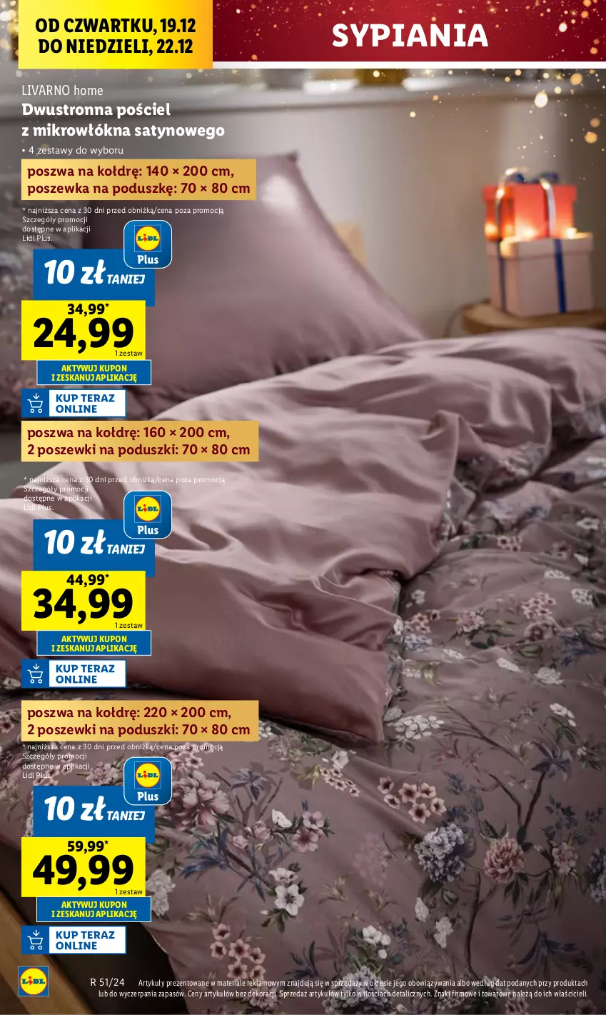 Gazetka promocyjna Lidl - GAZETKA - ważna 19.12 do 22.12.2024 - strona 58 - produkty: Ivar, Pościel, Poszewka