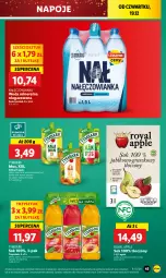 Gazetka promocyjna Lidl - GAZETKA - Gazetka - ważna od 22.12 do 22.12.2024 - strona 51 - produkty: Nałęczowianka, Sok, Por, Mus, Kaktus, Kaki, Napoje, Tymbark, Limonka, Woda mineralna, Woda, Mięta