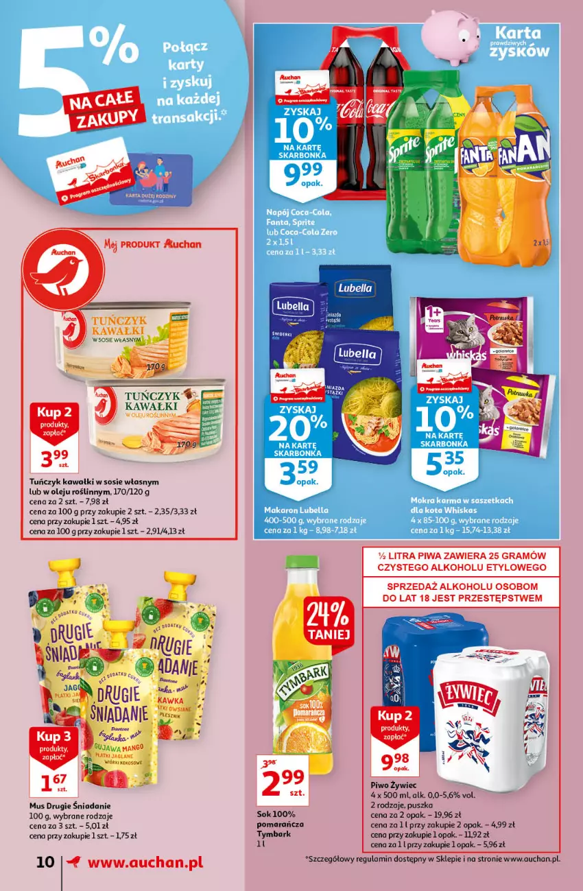 Gazetka promocyjna Auchan - Kawa i czekolada aromatycznie i słodko Supermarkety - ważna 21.10 do 31.10.2021 - strona 10 - produkty: Gra, Kawa, Mus, Olej, Piwa, Piwo, Por, Sok, Sos, Tuńczyk, Tymbark