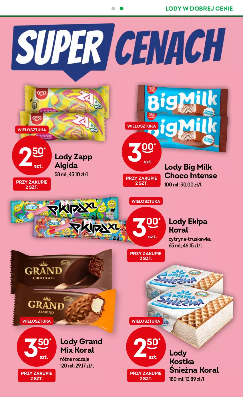 Gazetka promocyjna Żabka - ważna 05.07 do 18.07.2023 - strona 17 - produkty: Algida, Big Milk, Gra, LG, Lody