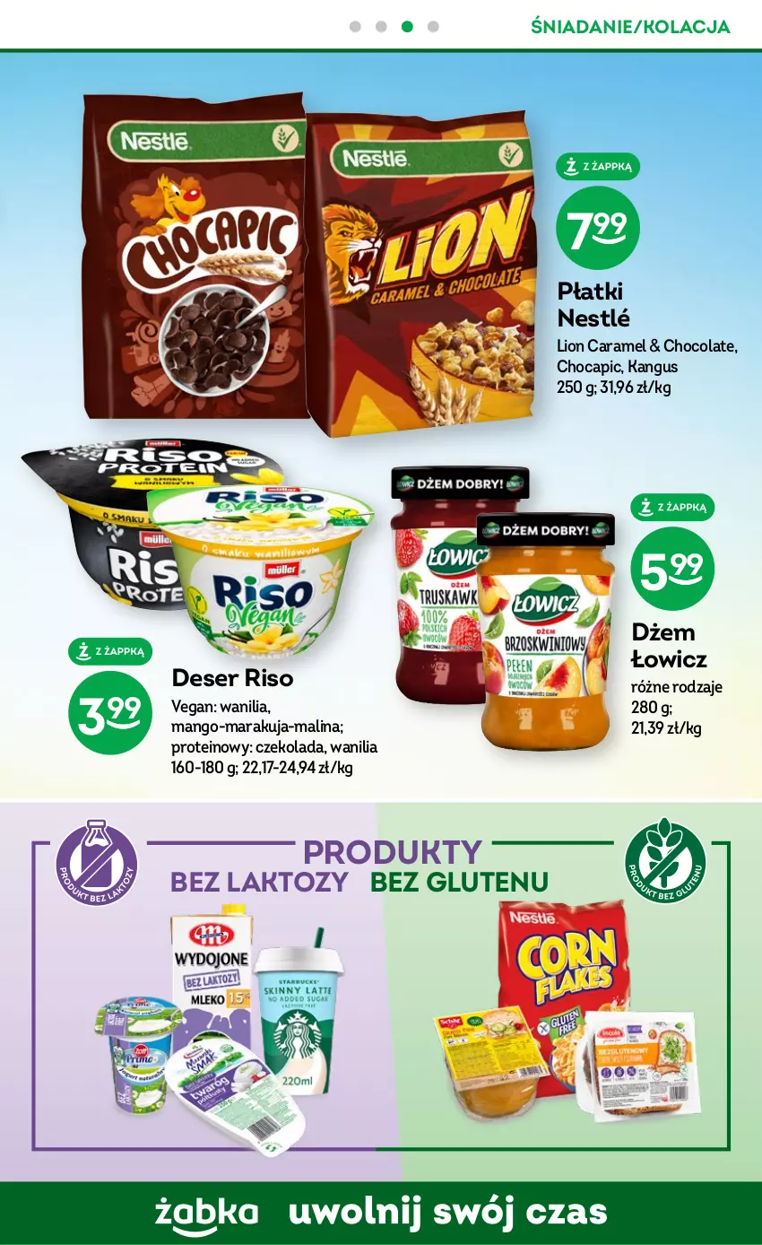 Gazetka promocyjna Żabka - ważna 05.07 do 18.07.2023 - strona 47 - produkty: Czekolada, Deser, Dżem, Lion, Mango, Nestlé, Ser