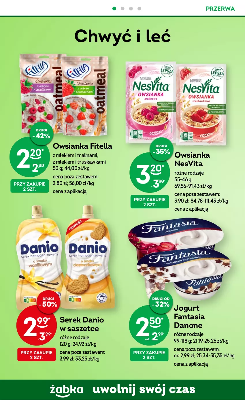 Gazetka promocyjna Żabka - ważna 05.07 do 18.07.2023 - strona 50 - produkty: Danio, Danone, Fa, Fanta, Jogurt, Owsianka, Ser, Serek