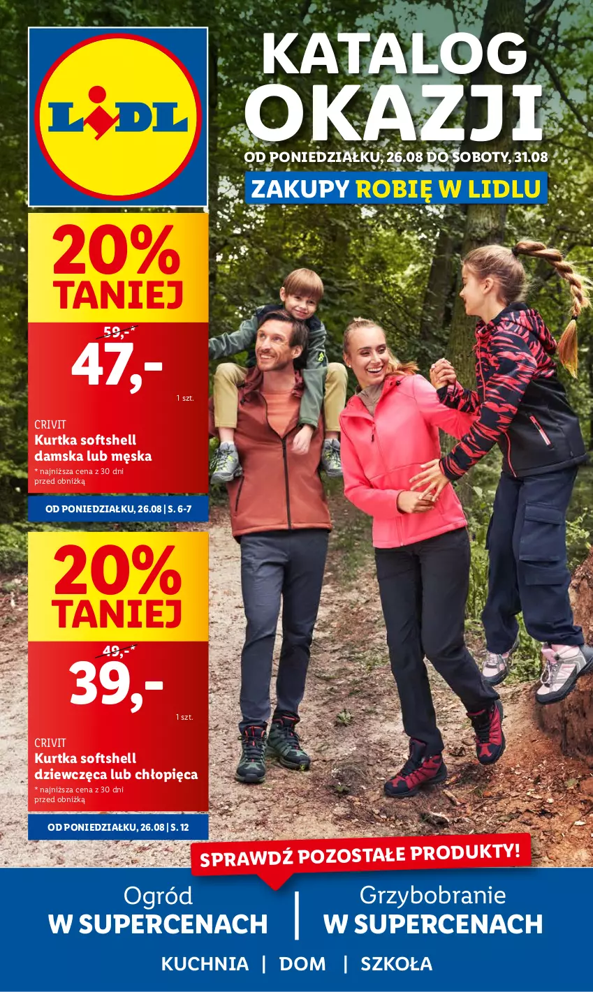 Gazetka promocyjna Lidl - GAZETKA - ważna 26.08 do 01.09.2024 - strona 1 - produkty: Kuchnia, Kurtka, Kurtka softshell, Ogród