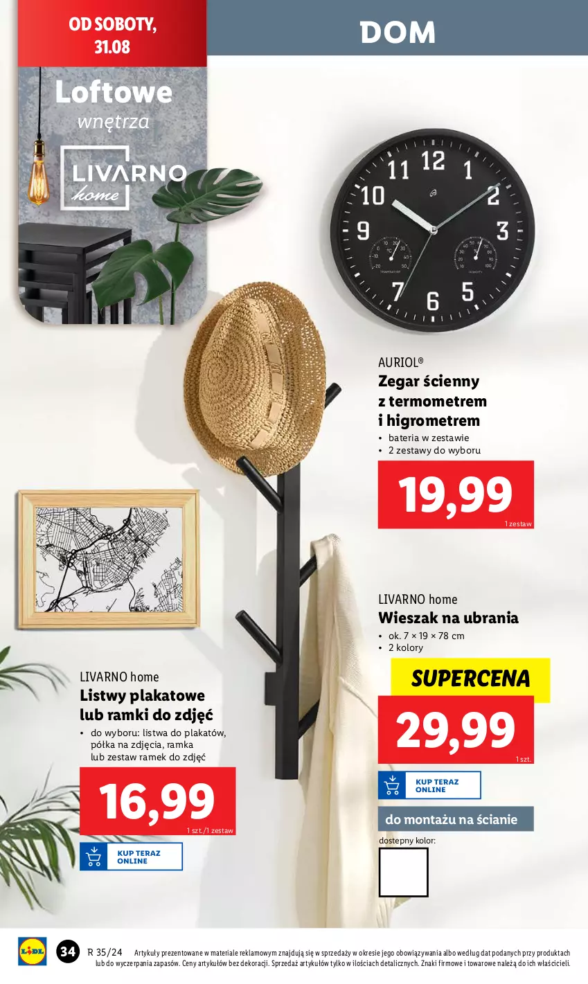 Gazetka promocyjna Lidl - GAZETKA - ważna 26.08 do 01.09.2024 - strona 38 - produkty: Bateria, Ivar, Listwa, Półka, Ramka, Termometr, Ubrania, Wieszak, Zegar