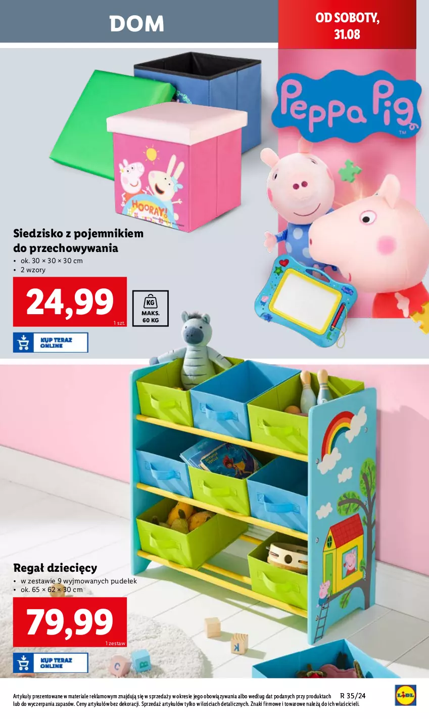 Gazetka promocyjna Lidl - GAZETKA - ważna 26.08 do 01.09.2024 - strona 43 - produkty: Dzieci, Pojemnik, Regał, Siedzisko