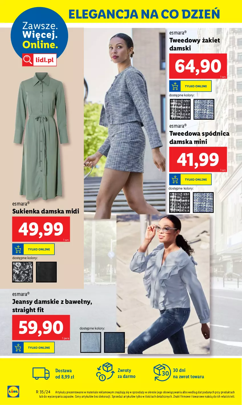 Gazetka promocyjna Lidl - GAZETKA - ważna 26.08 do 01.09.2024 - strona 44 - produkty: Spódnica, Sukienka