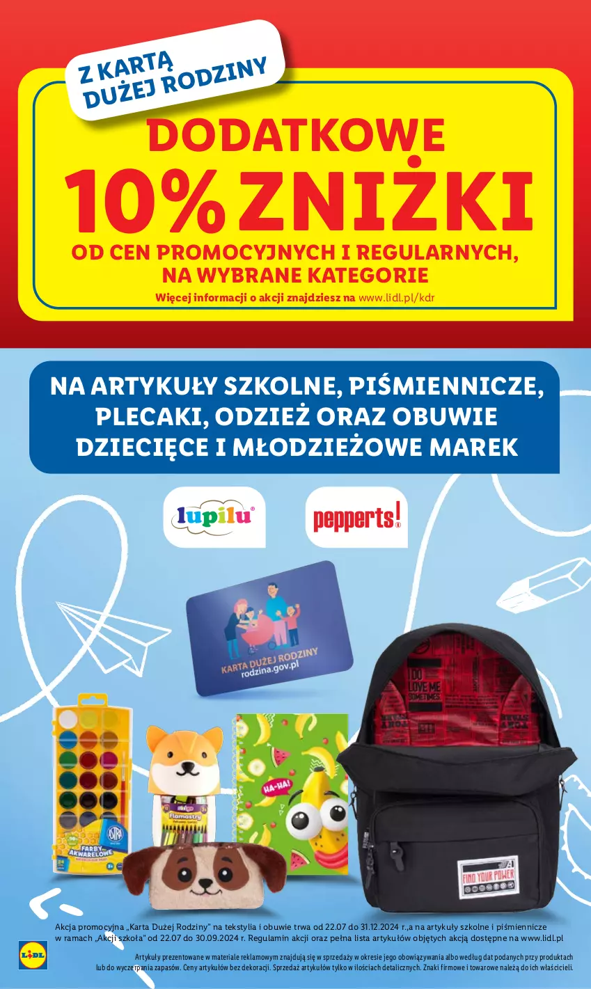 Gazetka promocyjna Lidl - GAZETKA - ważna 26.08 do 01.09.2024 - strona 6 - produkty: Dzieci, Obuwie, Plecak, Rama