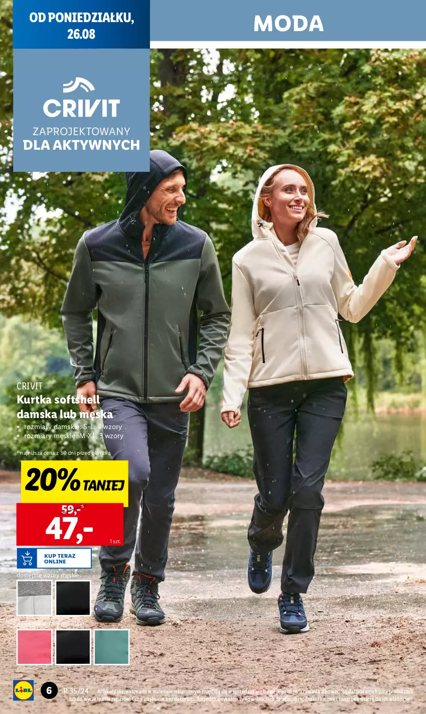 Gazetka promocyjna Lidl - GAZETKA - ważna 26.08 do 01.09.2024 - strona 8 - produkty: Kurtka, Kurtka softshell, Moda