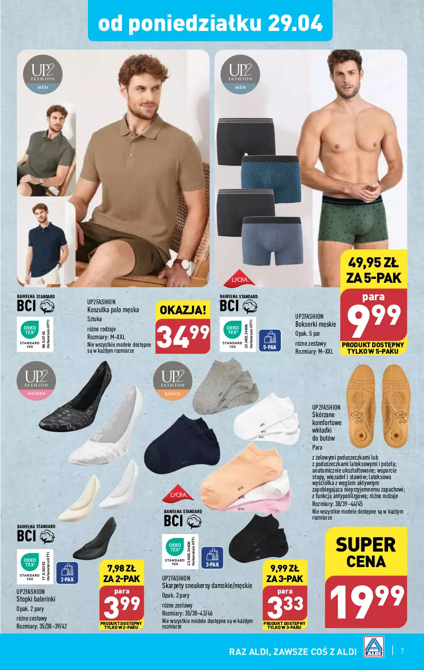 Gazetka promocyjna Aldi - Artykuły przemysłowe i tekstylia - ważna 29.04 do 04.05.2024 - strona 7 - produkty: Atomic, Bokserki, Fa, Karp, Kosz, Koszulka, Ser, Sneakersy, Top, Wkładki