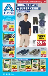 Gazetka promocyjna Aldi - Artykuły przemysłowe i tekstylia - Gazetka - ważna od 04.05 do 04.05.2024 - strona 1 - produkty: Bermudy, Kosz, Koszula, Rower, Moda, Nawóz, Trampki, Piżama, Fa