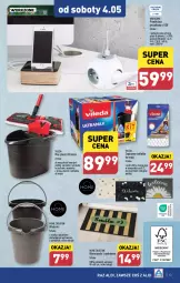 Gazetka promocyjna Aldi - Artykuły przemysłowe i tekstylia - Gazetka - ważna od 04.05 do 04.05.2024 - strona 13 - produkty: Mop, Przewód, Wycieraczka, Rama, Vileda