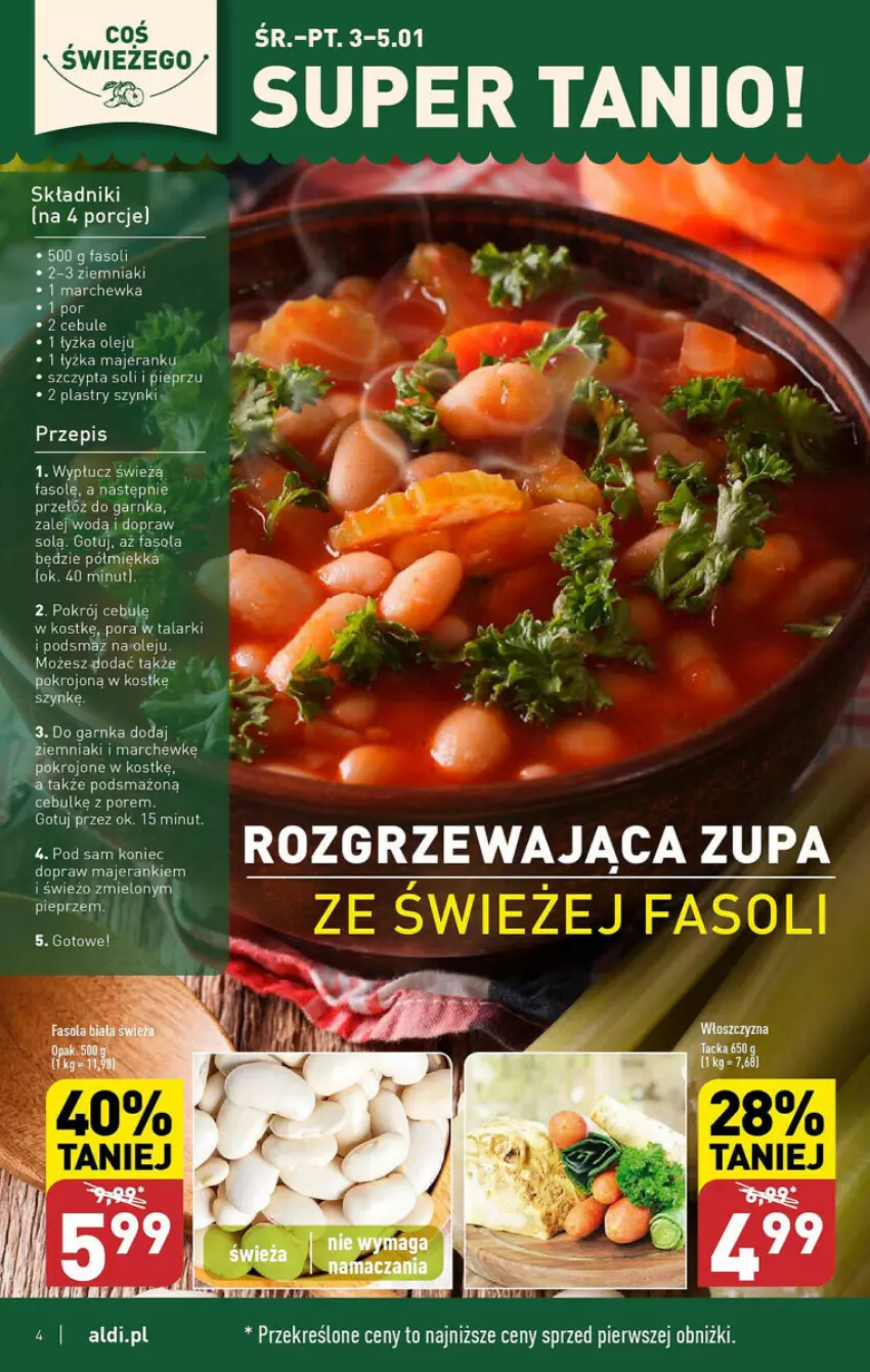 Gazetka promocyjna Aldi - ważna 02.01 do 05.01.2024 - strona 29 - produkty: Fa, Marchewka, Olej, Pieprz, Por, Ziemniaki, Zupa