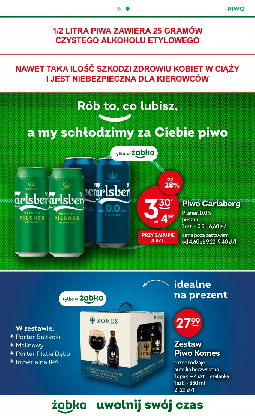 Gazetka promocyjna Żabka - ważna 14.12 do 20.12.2022 - strona 15 - produkty: Carlsberg, Gra, Piec, Piwa, Piwo, Por, Szklanka