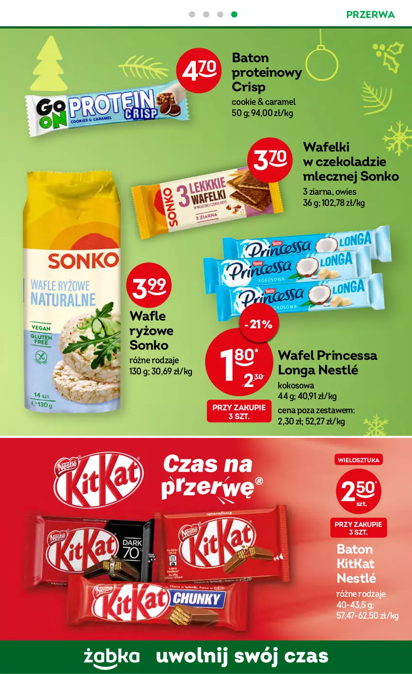 Gazetka promocyjna Żabka - ważna 14.12 do 20.12.2022 - strona 43 - produkty: Baton, Kokos, Nestlé, Princessa, Ryż, Sonko, Wafle