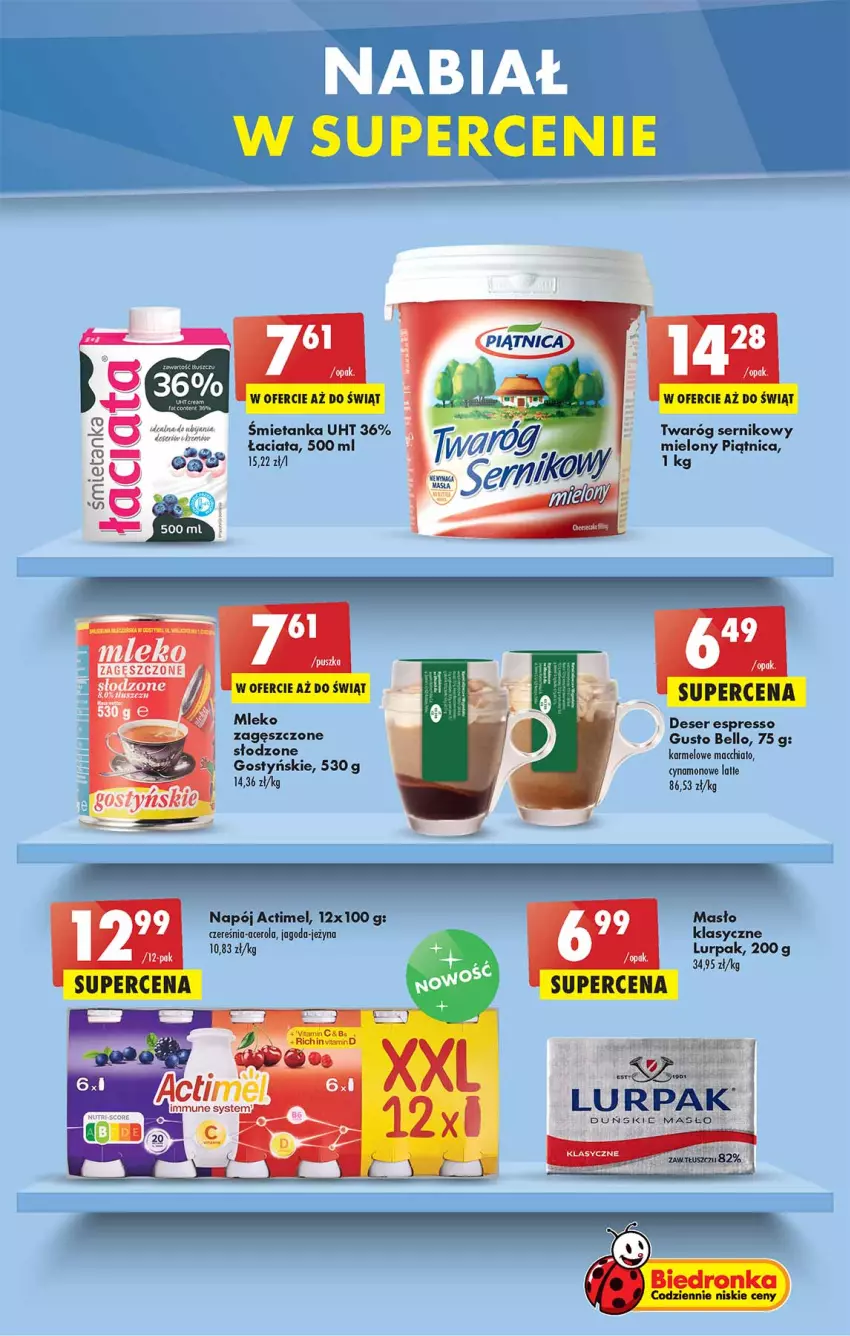 Gazetka promocyjna Biedronka - W tym tygodniu - ważna 14.04 do 20.04.2022 - strona 43 - produkty: Acer, Actimel, Bell, Chia, Deser, Koc, Lurpak, Masło, Mleko, Napój, Piątnica, Ser, Twaróg