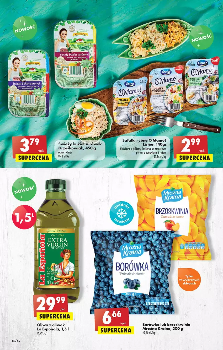 Gazetka promocyjna Biedronka - W tym tygodniu - ważna 14.04 do 20.04.2022 - strona 44 - produkty: Borówka, Bukiet, Fa, Gin, LG, Lisner, Oliwa z oliwek, Por, Ryż, Sałat