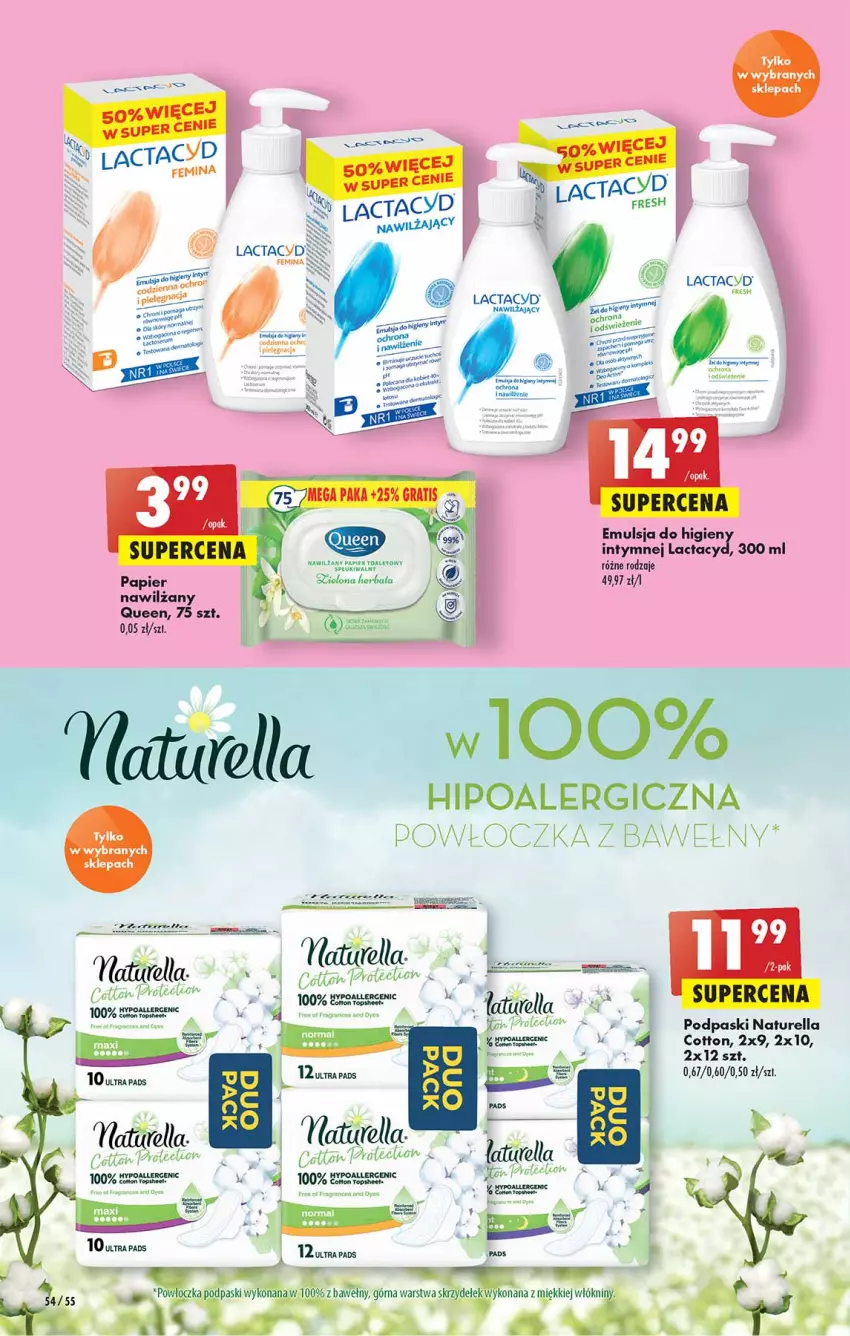 Gazetka promocyjna Biedronka - W tym tygodniu - ważna 14.04 do 20.04.2022 - strona 54 - produkty: Emulsja, Fa, Kawa, Lactacyd, Naturell, Naturella, Olej, Papier, Podpaski, Por