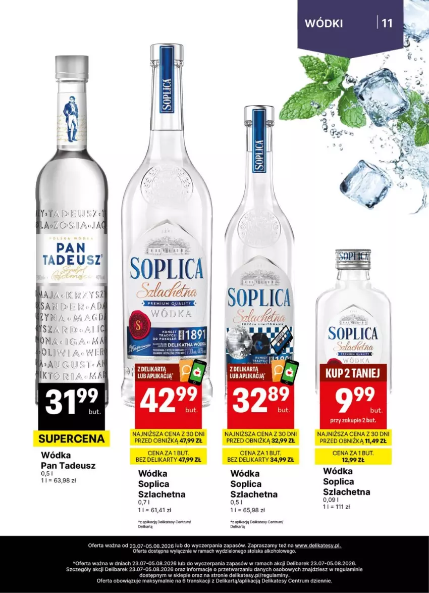 Gazetka promocyjna Delikatesy Centrum - Delibarek DC30-DC31 - ważna 23.07 do 05.08.2026 - strona 11 - produkty: Mola, Rama, Rum, Soplica, Tran, Wódka