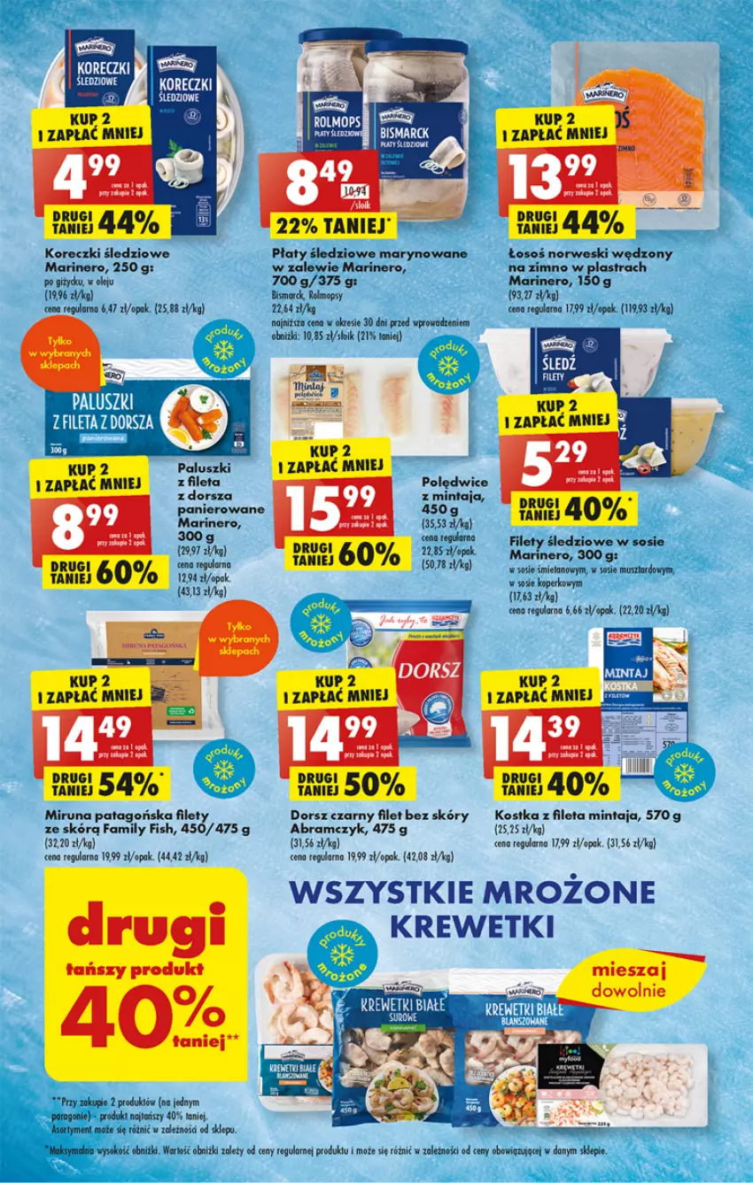 Gazetka promocyjna Biedronka - Od poniedzialku - ważna 10.07 do 15.07.2023 - strona 29 - produkty: Dorsz, Fa, Koreczki śledziowe, Krewetki, Mintaj, Miruna, Mop, Mus, Odol, Olej, Sok, Sos