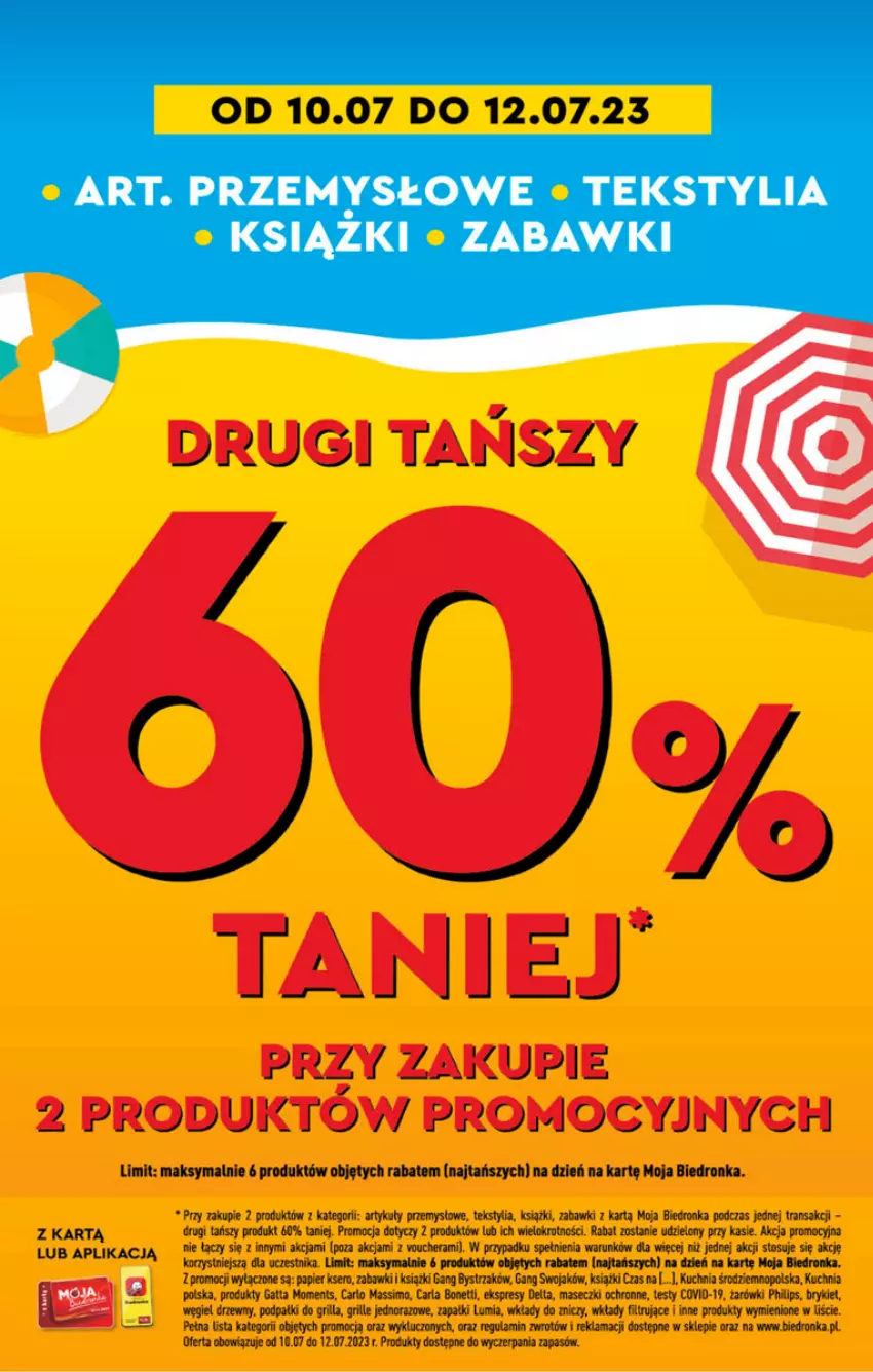 Gazetka promocyjna Biedronka - Od poniedzialku - ważna 10.07 do 15.07.2023 - strona 63 - produkty: Dron, Gatta, Grill, Kuchnia, Moments, Papier, Ser, Tran, Węgiel drzewny, Znicz