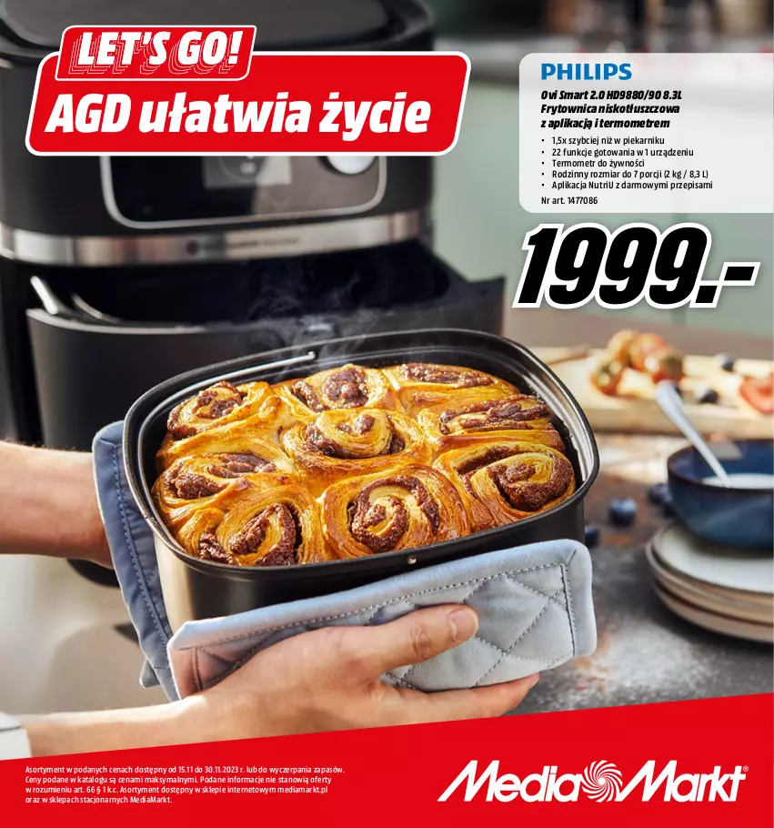 Gazetka promocyjna Media Markt - Gazetka Media Markt - ważna 15.11 do 30.11.2023 - strona 1 - produkty: Piekarnik, Por, Termometr