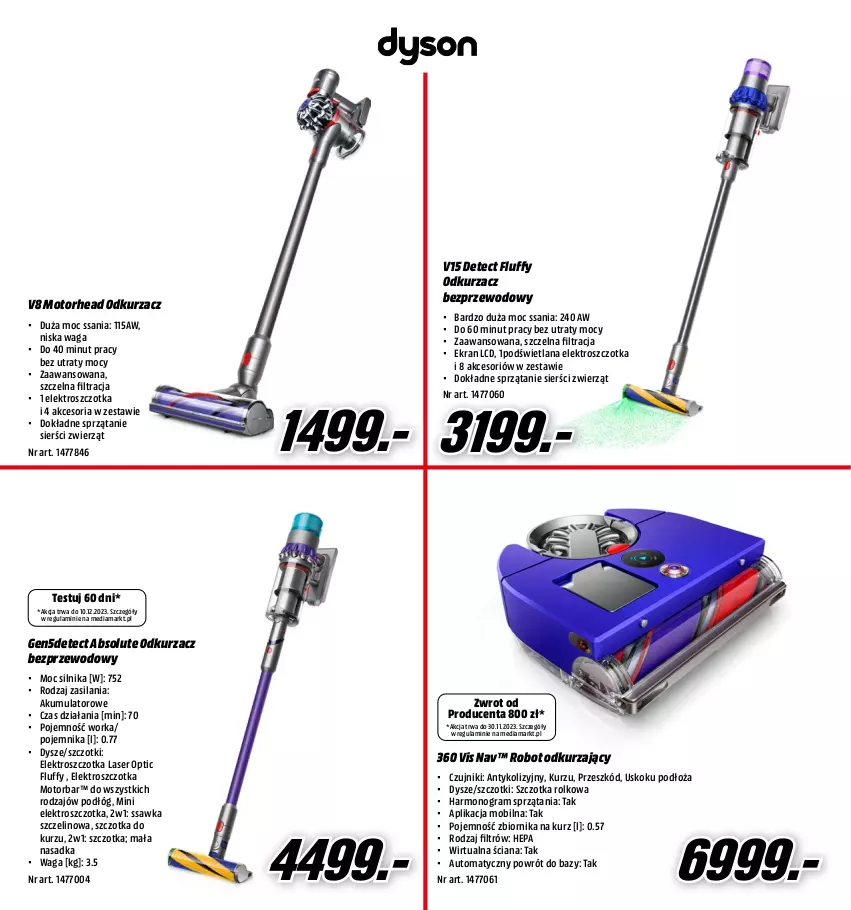 Gazetka promocyjna Media Markt - Gazetka Media Markt - ważna 15.11 do 30.11.2023 - strona 12 - produkty: Absolut, Akumulator, Gra, LANA, Mobil, Odkurzacz, Odkurzacz bezprzewodowy, Orka, Pojemnik, Robot, Ser, Silan, Sprzątanie, Szczotka, Torba, Waga
