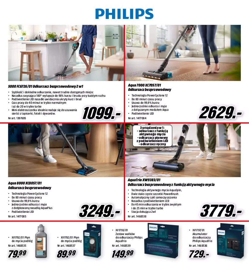 Gazetka promocyjna Media Markt - Gazetka Media Markt - ważna 15.11 do 30.11.2023 - strona 4 - produkty: Akumulator, Dywan, Fotel, Odkurzacz, Odkurzacz bezprzewodowy, Philips, Płyn do mycia, Płyn do mycia podłóg, Szczotka