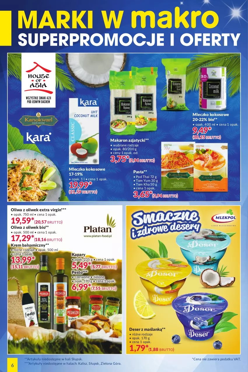 Gazetka promocyjna Makro - [Oferta specjalna] Marki w MAKRO - ważna 13.07 do 26.07.2021 - strona 6 - produkty: Deser, Gin, Kapary, Kokos, Makaron, Mleczko, Oliwa z oliwek, Pesto, Ser