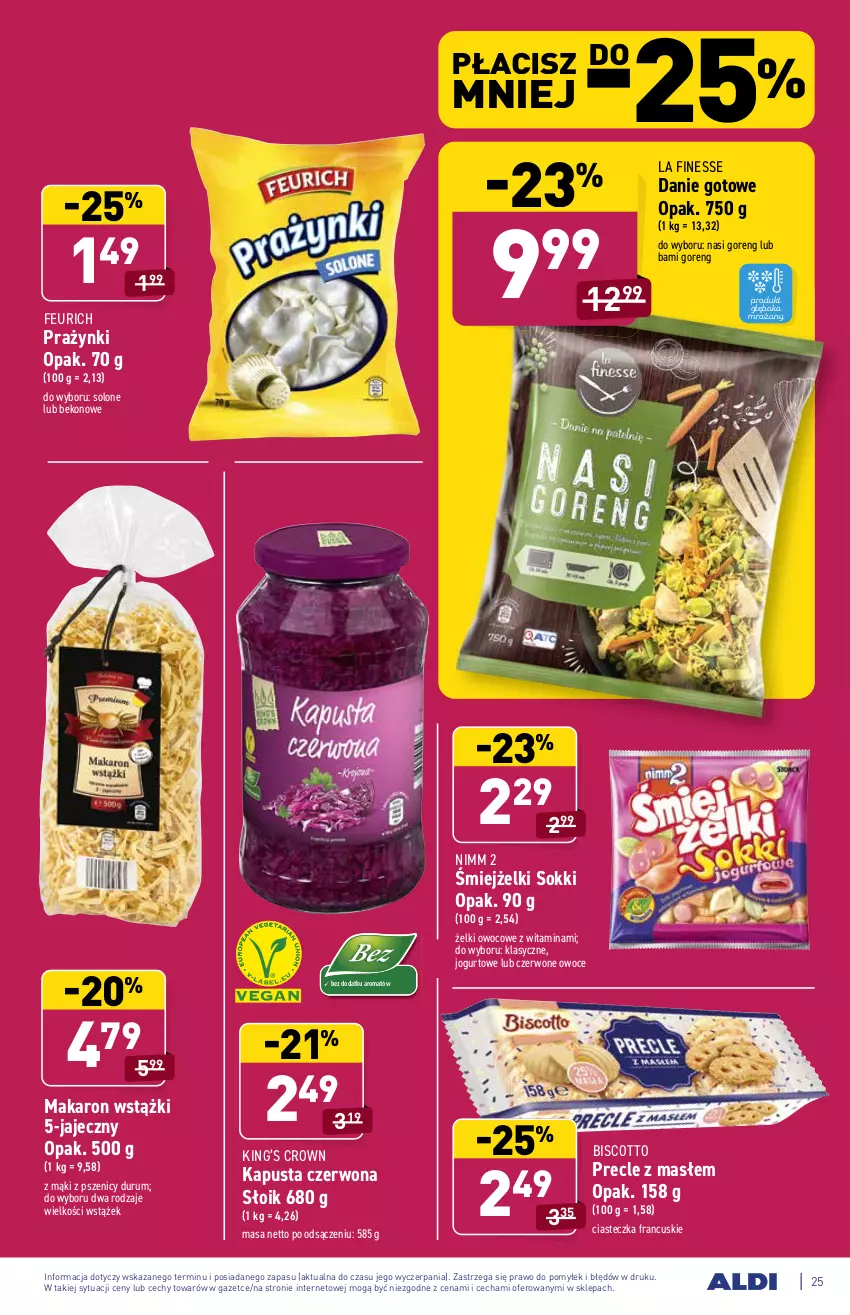 Gazetka promocyjna Aldi - SUPER SMACZNE OKAZJE - ważna 06.09 do 11.09.2021 - strona 25 - produkty: Beko, Danie gotowe, Jogurt, King’s Crown, Makaron, Owoce, Precle, Rum, Sok