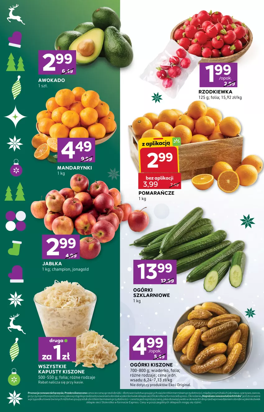 Gazetka promocyjna Stokrotka - Stokrotka Express - ważna 18.12 do 21.12.2025 - strona 2 - produkty: Gin, Jonagold, Mandarynki, Mięso, Owoce, Pomarańcze, Warzywa