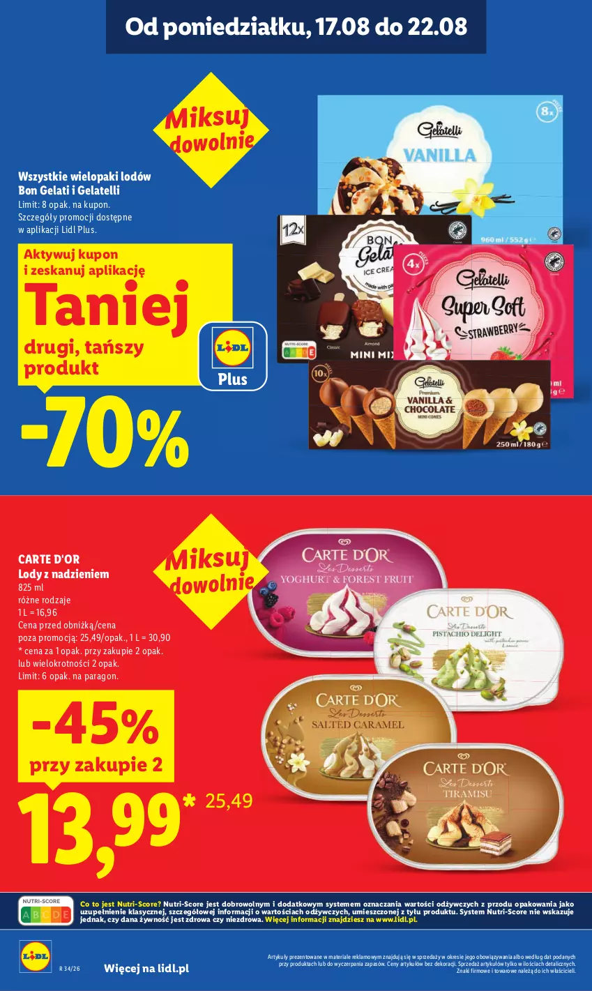 Gazetka promocyjna Lidl - Gazetka ważna od 17.08 do 19.08 - ważna 17.08 do 19.08.2026 - strona 20 - produkty: Carte d'Or, Lody