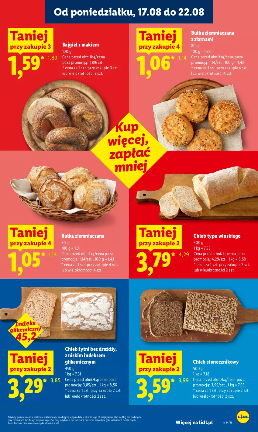 Gazetka promocyjna Lidl - Gazetka ważna od 17.08 do 19.08 - ważna 17.08 do 19.08.2026 - strona 41 - produkty: Bułka, Chleb, Chleb typu włoskiego