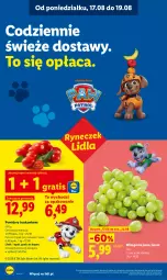 Gazetka promocyjna Lidl - Gazetka ważna od 17.08 do 19.08 - Gazetka - ważna od 19.08 do 19.08.2026 - strona 38 - produkty: Ser, Gra, Winogrona, Wino, Pomidory