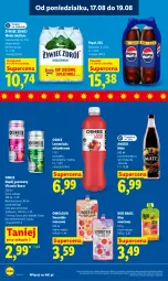 Gazetka promocyjna Lidl - Gazetka ważna od 17.08 do 19.08 - Gazetka - ważna od 19.08 do 19.08.2026 - strona 56 - produkty: Mus, Lemoniada, LANA, Pepsi, Napój gazowany, Smoothie, Limonka, Oshee, Woda, Napój, Grejpfrut