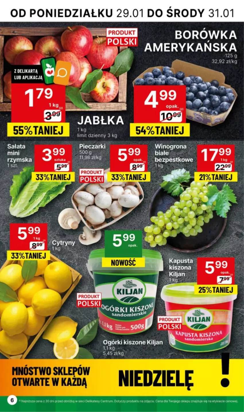 Gazetka promocyjna Delikatesy Centrum - NOWA GAZETKA Delikatesy Centrum od 29 stycznia! 29.01-04.02.2024 - ważna 29.01 do 04.02.2024 - strona 6 - produkty: Borówka, Rum, Wino, Winogrona